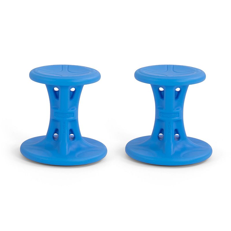 Simplay3 Big 14-Inch Wiggle Chairs 2-Piece Set, Blue