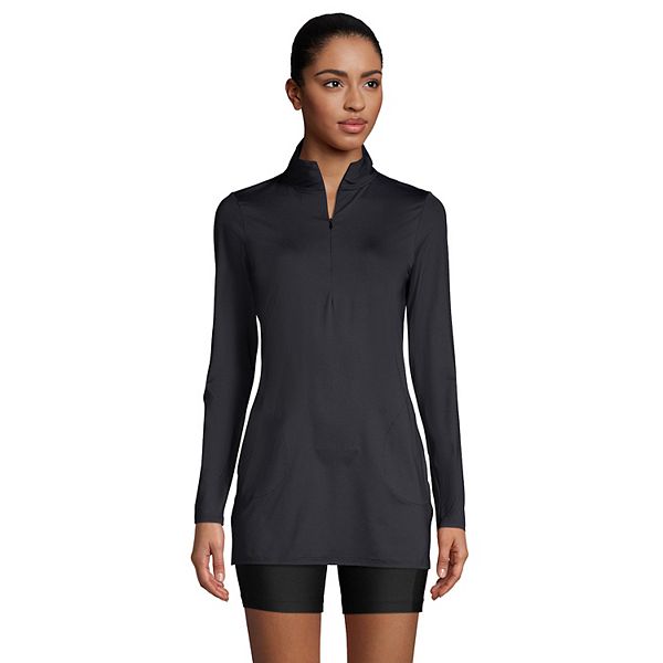 Petite Lands' End 1/4Zip UPF 50 Rash Guard CoverUp
