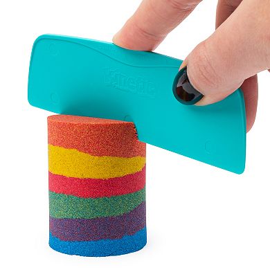 Kinetic Sand Rainbow Mix Set with 3 Colors of Kinetic Sand and 6 Tools