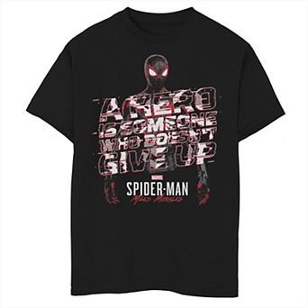 Boys 8-20 Marvel Spider-Man Doesn't Give Up Tee
