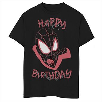 Boys 8-20 Marvel Spider-Man Happy Birthday Tee