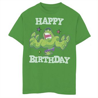 Boys 8-20 Marvel The Hulk Happy Birthday Tee