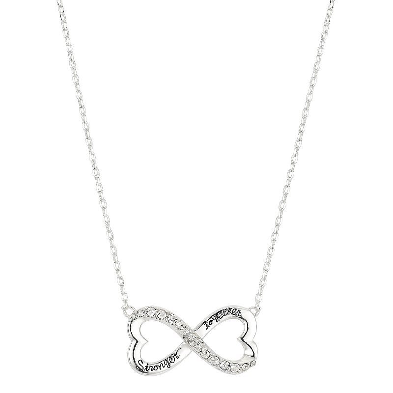 Brilliance Dancing Crystal Infinity Heart Necklace, Womens, Size: 18, M