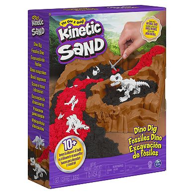 Kinetic Sand Dino Dig Playset with 10 Hidden Dinosaur Bones