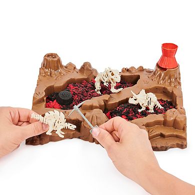 Kinetic Sand Dino Dig Playset with 10 Hidden Dinosaur Bones