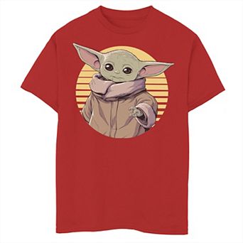 Boys 8-20 Star Wars The Child aka Baby Yoda Sunset Circle Graphic Tee