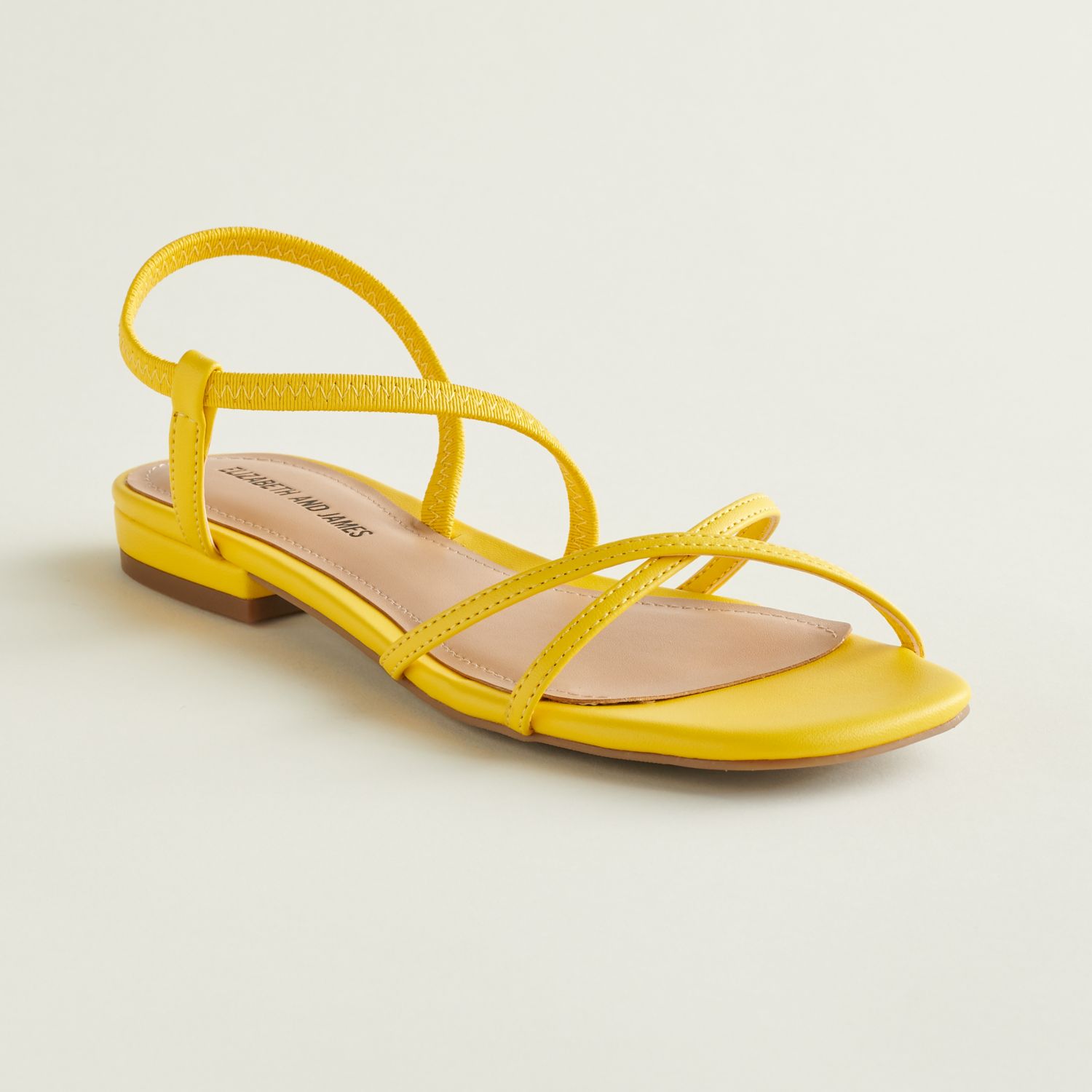 yellow strappy sandals