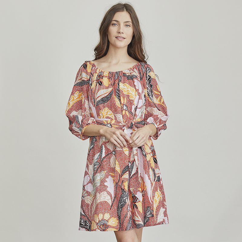 UPC 400708271694 product image for Women's Elizabeth and James Short Belted Dress, Size: Medium, Multicolor | upcitemdb.com