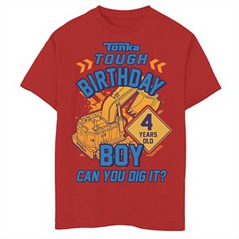 Boys 8-20 Tonka Tough Birthday Boy 4 Years Old Graphic Tee