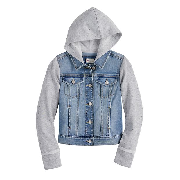 Denim jacket grey sale sleeves womens