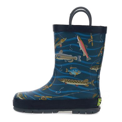Western Chief Gone Fishin' Toddler Boys' Waterproof Rain Boots