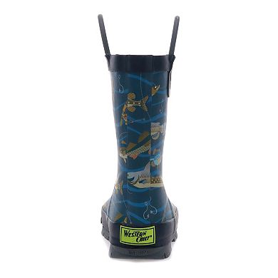 Western Chief Gone Fishin' Toddler Boys' Waterproof Rain Boots