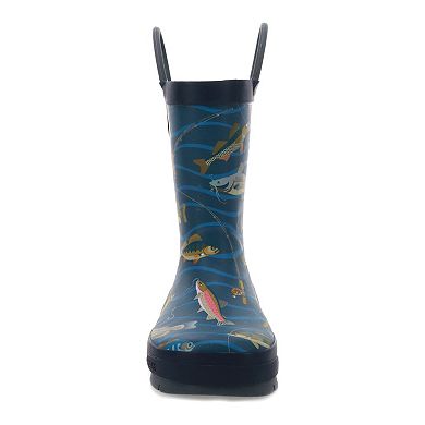 Western Chief Gone Fishin' Toddler Boys' Waterproof Rain Boots