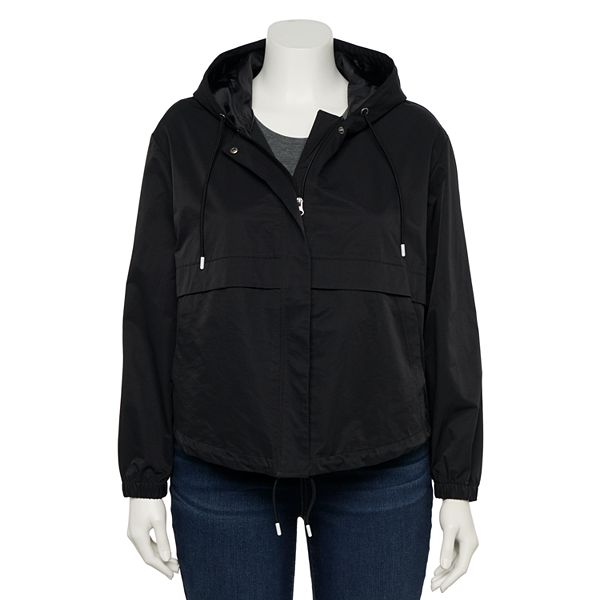 Plus Size EVRI™ Hooded Crop Anorak Jacket