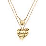 Bella Uno Bee "Beautiful" Heart Pendant Necklace