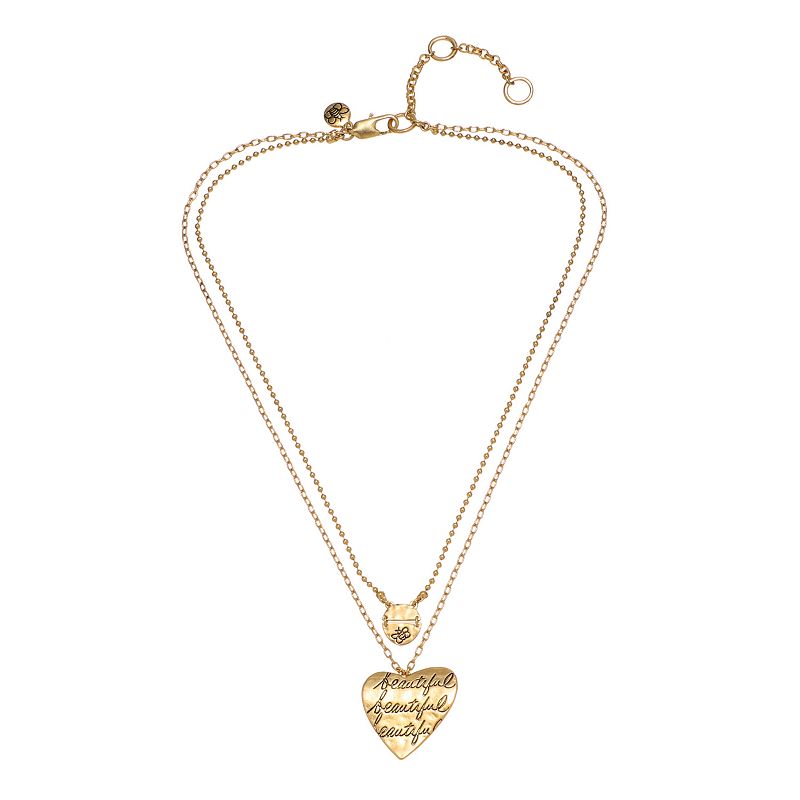 Bella Uno Bee Beautiful Heart Pendant Necklace, Womens, Size: 20, M