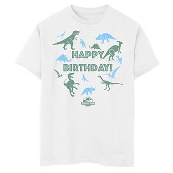 Boys 8-20 Jurassic World Happy Birthday Dinosaur Silhouettes Graphic Tee
