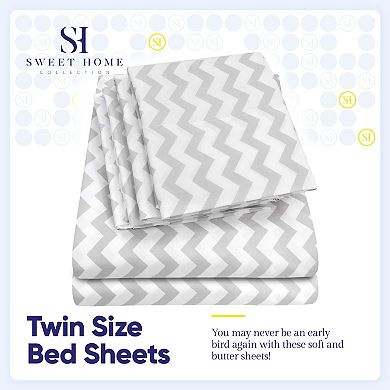 Sweet Home Collection Luxury Print Sheet Set