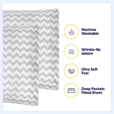 Sweet Home Collection Luxury Print Sheet Set