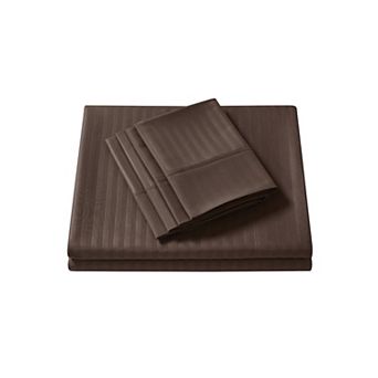 Sweet Home Collection Antimicrobial Luxury Dobby Stripe Sheet Set