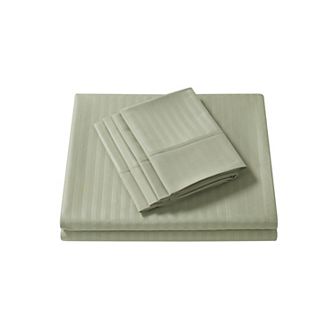 Sweet Home Collection Antimicrobial Luxury Dobby Stripe Sheet Set