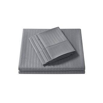 Sweet Home Collection Antimicrobial Luxury Dobby Stripe Sheet Set