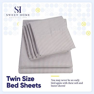 Sweet Home Collection Luxury Classic Stripe Sheet Set