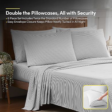 Sweet Home Collection Luxury Classic Stripe Sheet Set