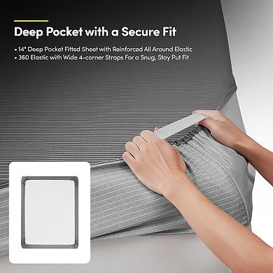 Sweet Home Collection Luxury Pinstripe Sheet Set