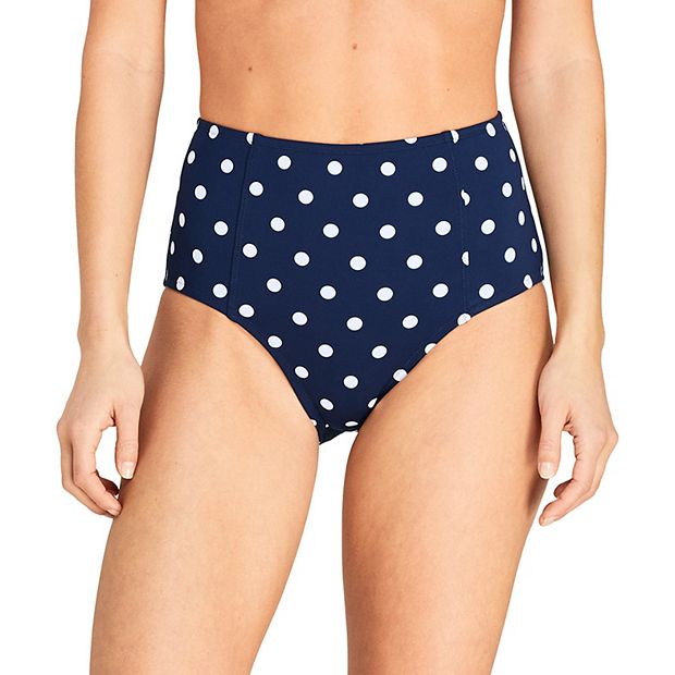 Women s Lands End Retro High Waist Bikini Bottoms