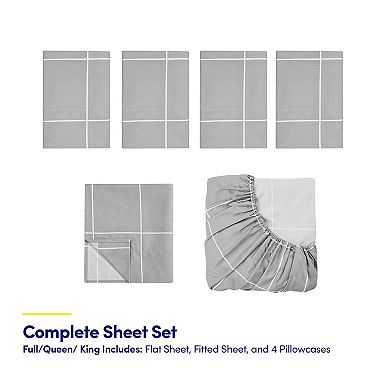 Sweet Home Collection Luxury Window Pane Sheet Set