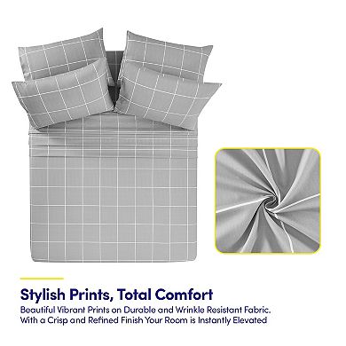 Sweet Home Collection Luxury Window Pane Sheet Set