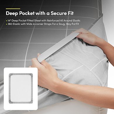 Sweet Home Collection Luxury Window Pane Sheet Set