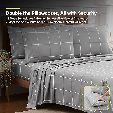 Sweet Home Collection Luxury Window Pane Sheet Set