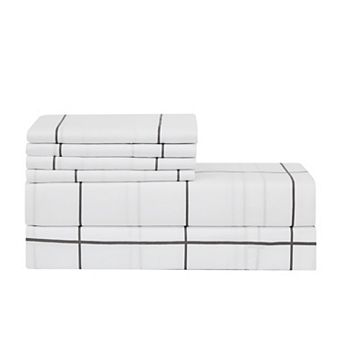 Sweet Home Collection Luxury Window Pane Sheet Set