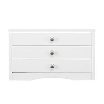 Classic Lift Top White Jewelry Box