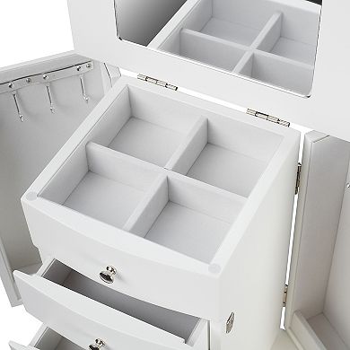 Contemporary Tall White Jewelry Box