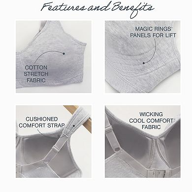 Playtex 18 Hour Ultimate Lift & Support Cotton Stretch Wireless Full Coverage Bra 474C