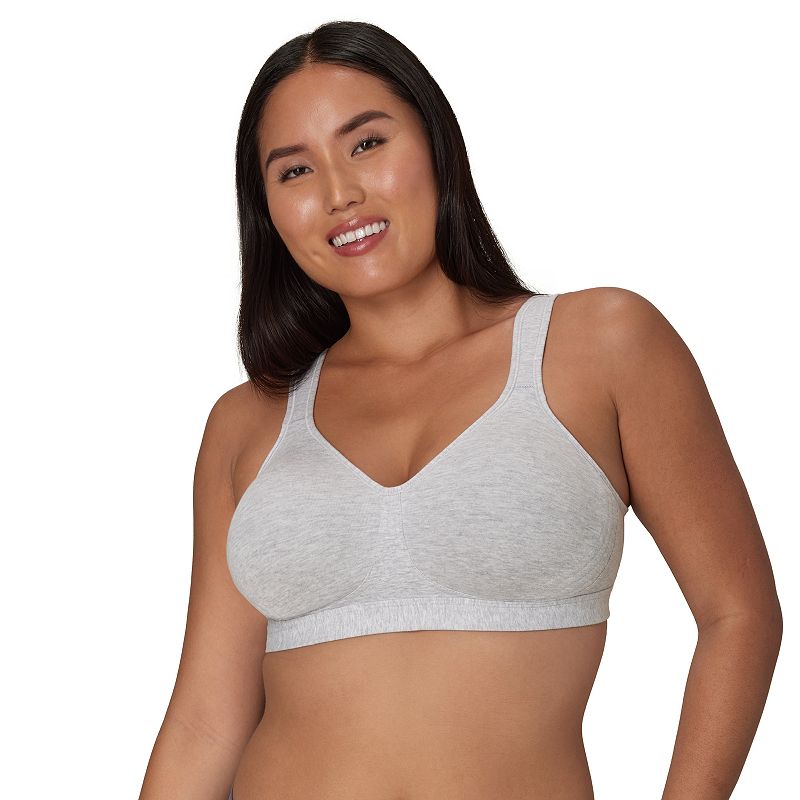 Playtex 18 Hour Ultimate Lift & Support Cotton Stretch Wireless Full Coverage Bra 474C, Women's, Size: 46 Dd, Gray Grey