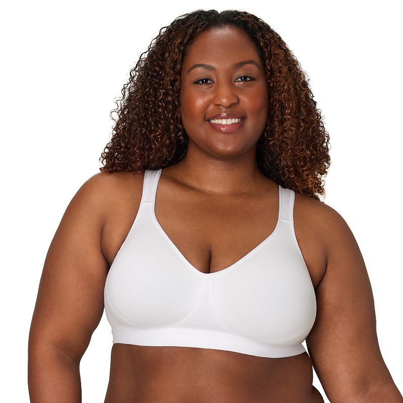 Playtex 18 Hour Ultimate Lift & Support Cotton Stretch Wireless Full Coverage Bra 474C, Women's, Size: 40 Dd, White