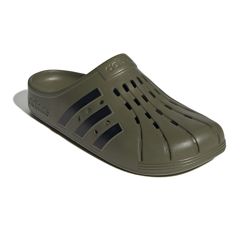 adidas Adilette Womens Clogs, Size: 5, Med Green