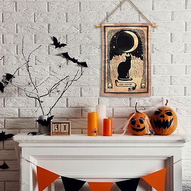 Black Cat & Moon LED Halloween Wall Decor