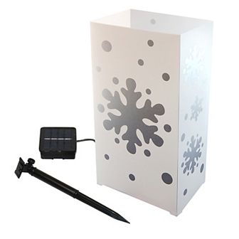 Snowflake Solar Luminaria Bag Floor Decor 6 pc Set