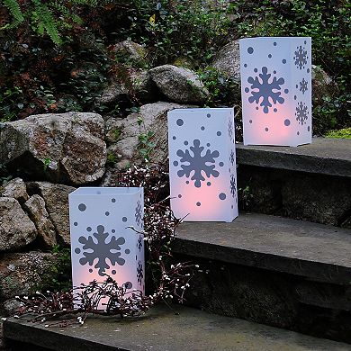 Snowflake Solar Luminaria Bag Floor Decor 6-piece Set