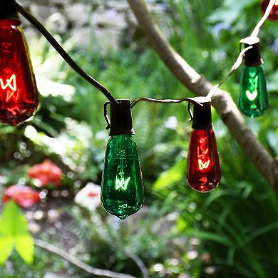 Red & Green Electric 10-Bulb String Lights