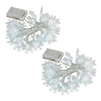 Snowflake LED String Lights 2 pc Set