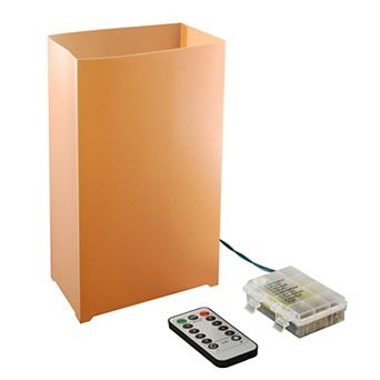 Remote Control & Tan LED Luminaria Bag Floor Decor 7 pc Set