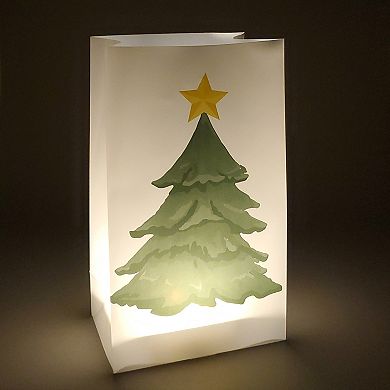 Christmas Tree Luminaria Bag Floor Decor 6-piece Set