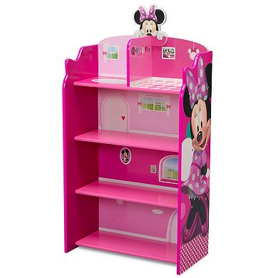 Disney's Minnie Mouse Wooden Playhouse 4-Shelf Bookcase for Kids by Delta Children