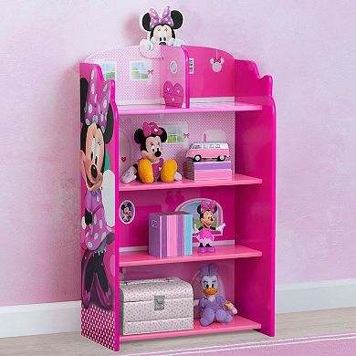 Disney's Minnie Mouse Wooden Playhouse 4-Shelf Bookcase for Kids by Delta Children